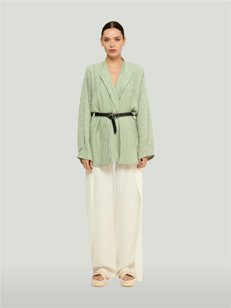 QS2241007-Wrapped Green Jacket-BAQA
