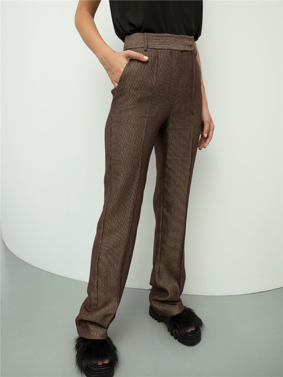 Shiny Brown Pants