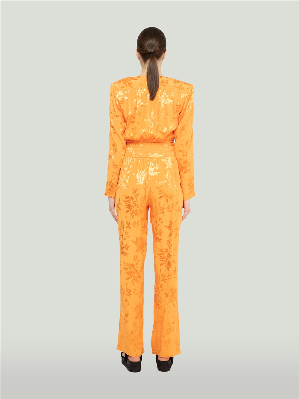 QS2242028-Patterned Orange Trousers-BAQA